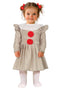 Lil crazy clown baby costume dress with ruffled collar for Halloween