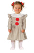 Lil crazy clown baby costume dress with ruffled collar for Halloween