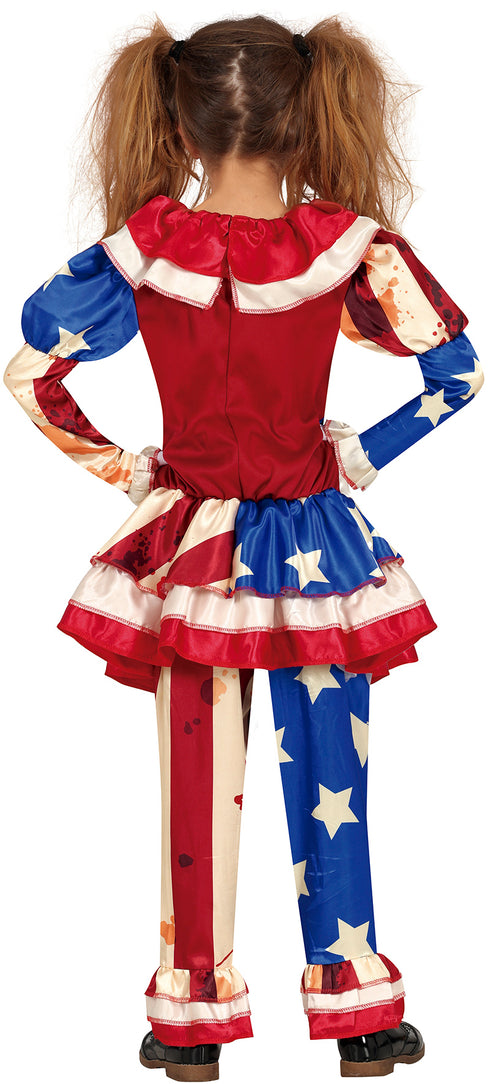 Patriot Clown Girls Costume
