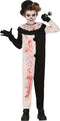Terrorific clown jumpsuit costume for kids and babies, scary Halloween clown
