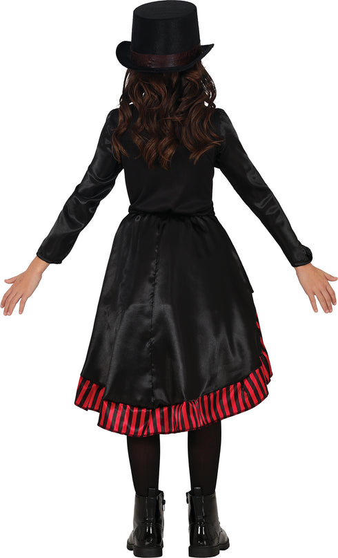 Girls gothic dress costume in black for Halloween fancy dress