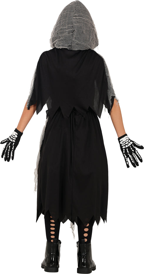 skeleton reaper children costume halloween outfit