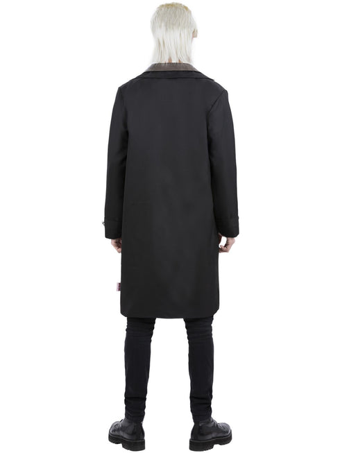 Men's official The Lost Boys David costume with long black coat and blonde wig