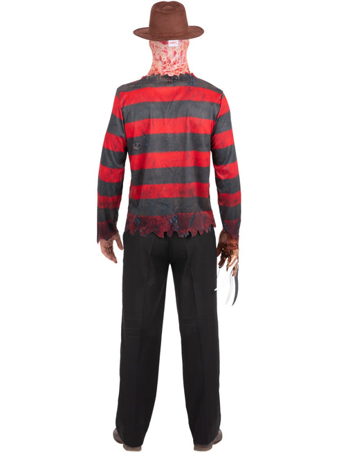 Adult A Nightmare On Elm Street Freddy Krueger kit with striped top and hat