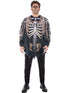 Adult Voodoo witch doctor poncho with skeleton and tribal bone print