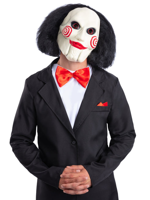 Saw Jigsaw Billy the Puppet full-head latex Halloween mask for adults