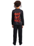 Kids Saw Jigsaw costume kit with printed tuxedo top and Billy the Puppet mask