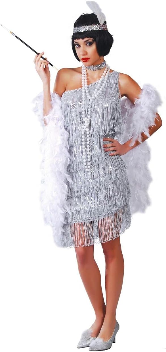 Charleston Silver Flapper Dress Costume