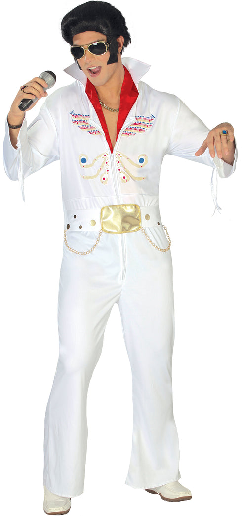 Men's royal king costume with jumpsuit and belt for royal fancy dress