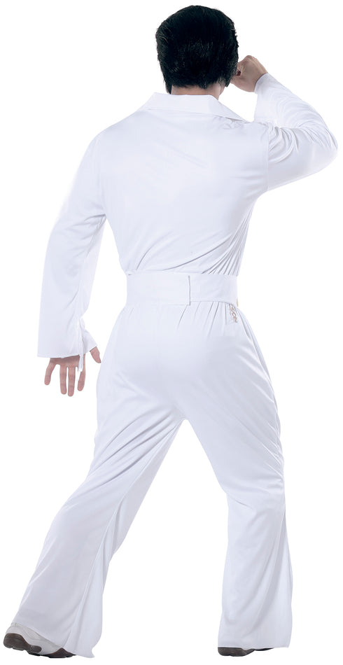 Men's royal king costume with jumpsuit and belt for royal fancy dress