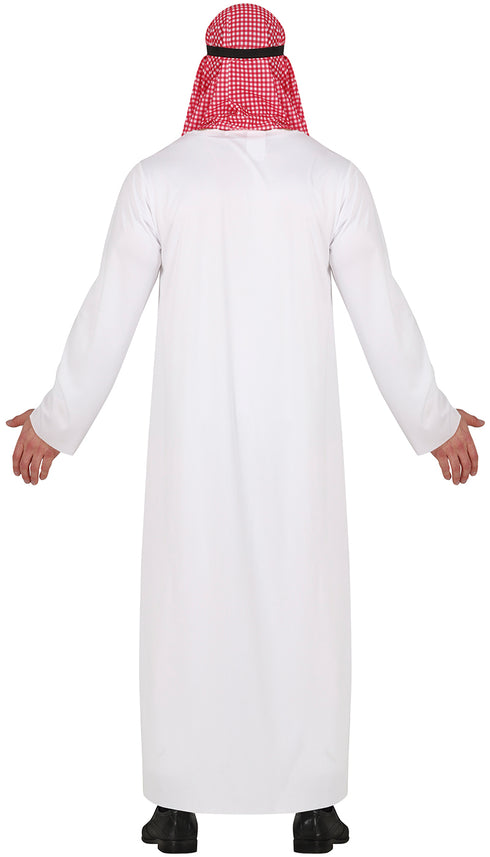 Men's millionaire sheikh costume with tunic, headscarf and headband
