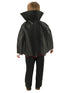 Boys Dracula vampire costume with vest top, bow tie and high-collar cape
