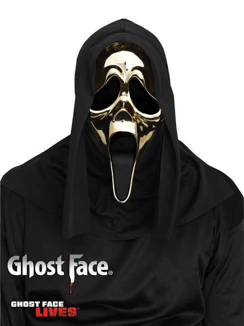 Ghost Face Golden Metallic Mask
