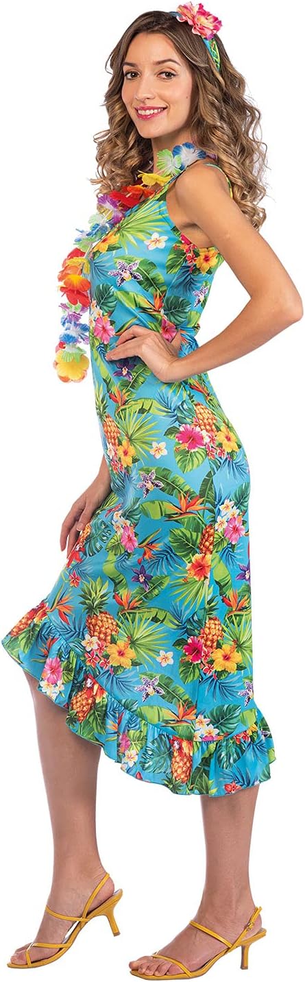 Blue Hawaiian Dress Costume
