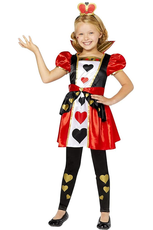 Queen Of Hearts Deluxe Girls Costume