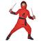 Ninja Warrior Red Boys Costume
