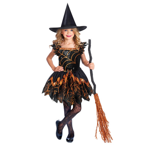 Spooky Witch Spider Girls Costume