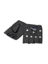 Black fingerless studded punk gloves with silver metal studs