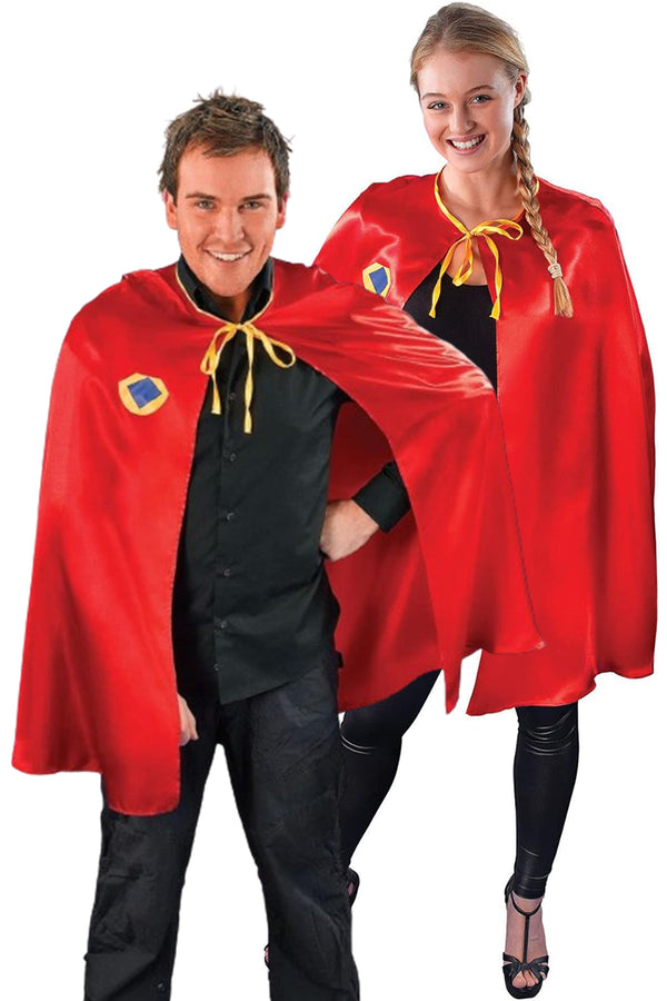 Adult Superhero Red Cape Unisex Costume