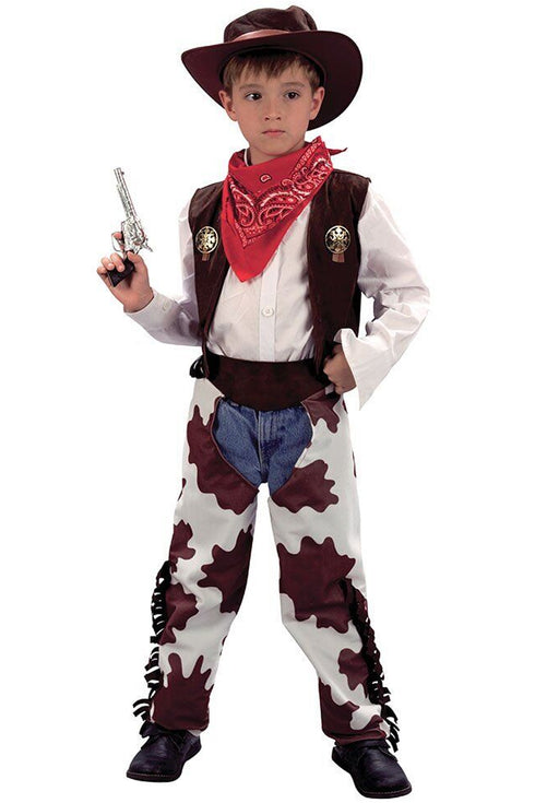 Cowboy Cow-Print Chaps Boys Costume