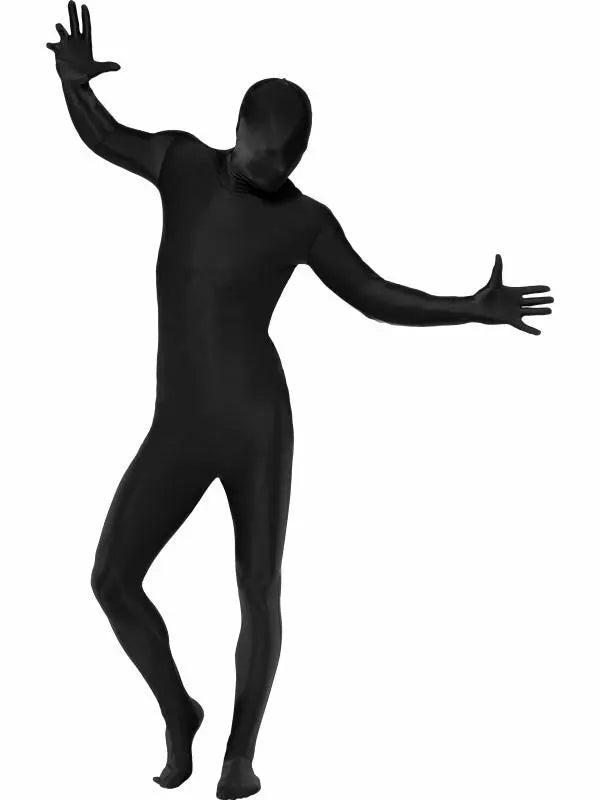 Black Second Skin Fancy Dress Costume