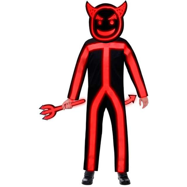 Glow In Dark Stick Devil Boys Costume