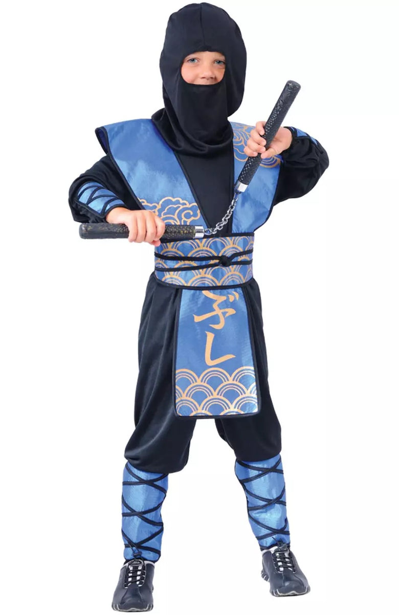 Costume Ninja Completo Per Bambini 4-12 Anni - Set Con Maschera, Giacca, Pantaloni E Protezioni, Ideale Per Feste In Maschera E Giochi Di Ruolo