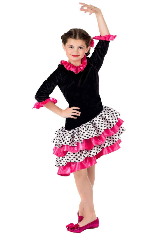 Little Flamenco Dancer Girls Costume