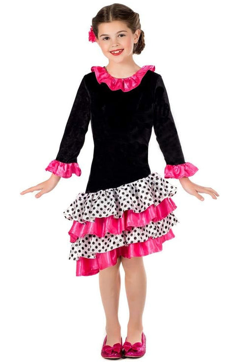 Little Flamenco Dancer Girls Costume