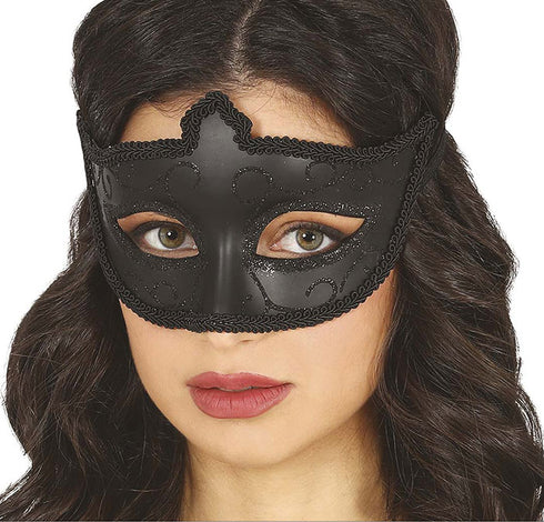 Black Eye Mask With Glitter