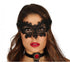 Embroidered Black Butterfly Mask With Feather