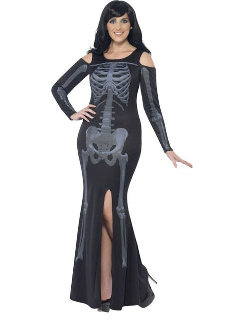 Ladies Curvy Skeleton Costume