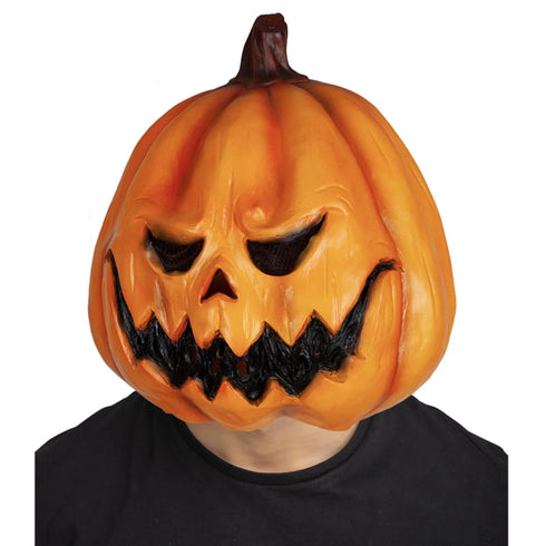 Pumpkin Head Latex Mask