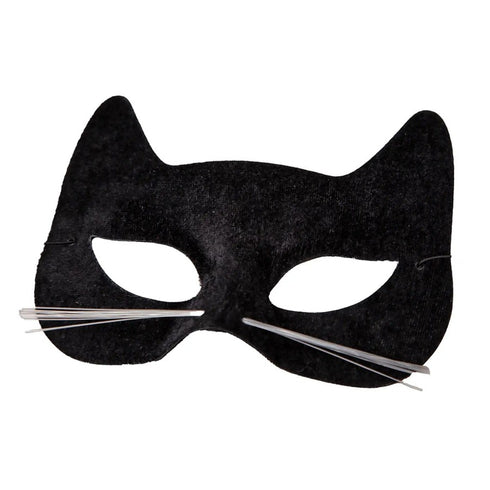 Black Velour Cat Eye Mask
