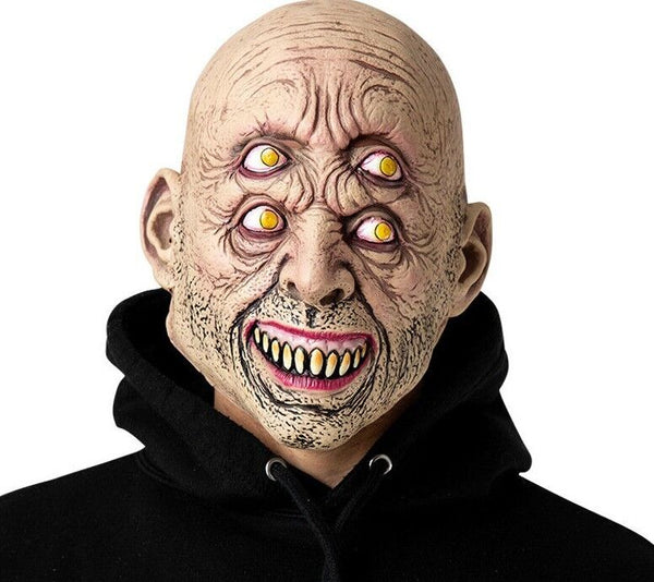 Deluxe Freaky Four Eyes Latex Mask
