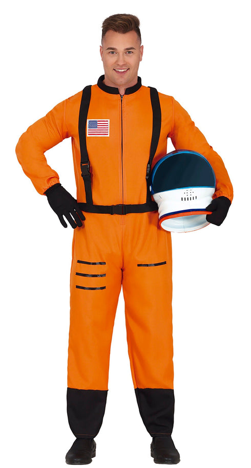 Orange Astronaut Adults Costume