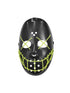 Black anarchy full face mask with neon green glow details
