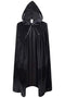 Long Crushed Velvet Cape Adults Costume - Black