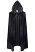 Long Crushed Velvet Cape Adults Costume - Black