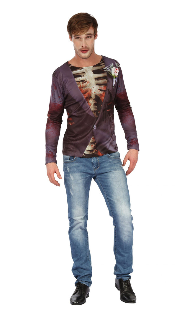 Zombie Bridegroom 3D Print Halloween Shirt