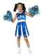 Girls Cheerleader Blue Costume