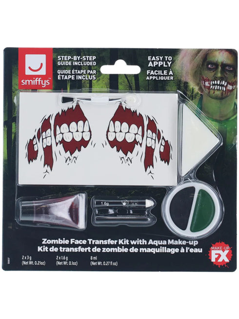 Smiffys Make-Up FX, Zombie Face Transfer