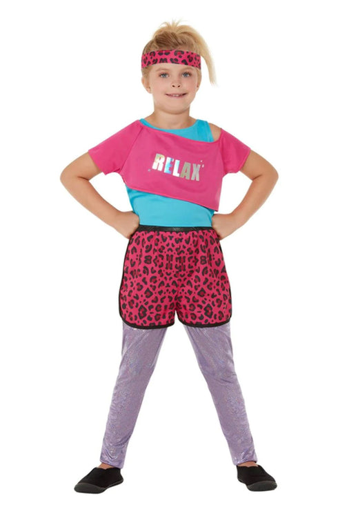 Girls 80s Relax Costume