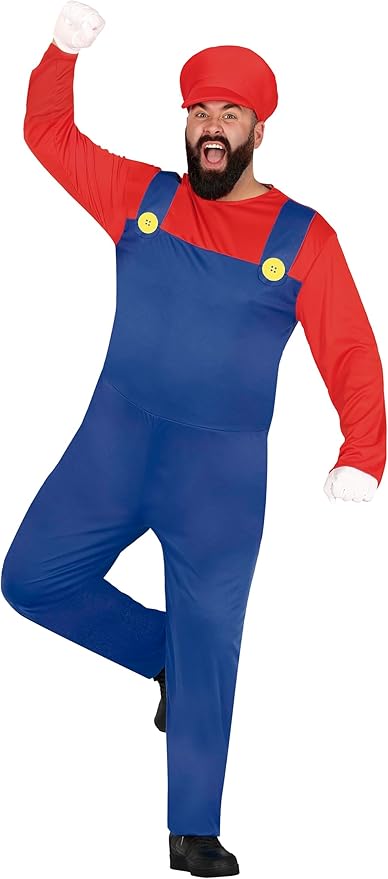 Train Engine Driver Adult Costume - Red