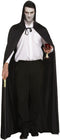 Deluxe Long Black Cape with Hood