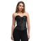 Deluxe Satin/Lace Corset - Black