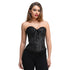 Deluxe Satin/Lace Corset - Black