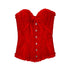 Deluxe Satin/Lace Corset - Red