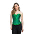 Deluxe Satin/Lace Corset - Green