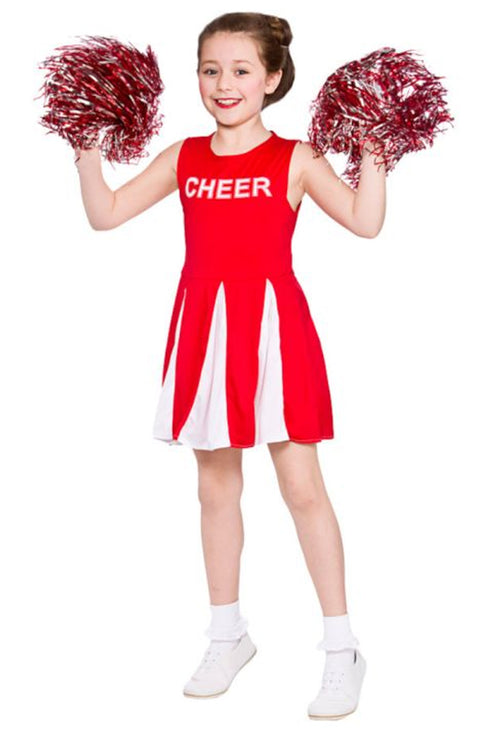 Girls Cheerleader Red Costume